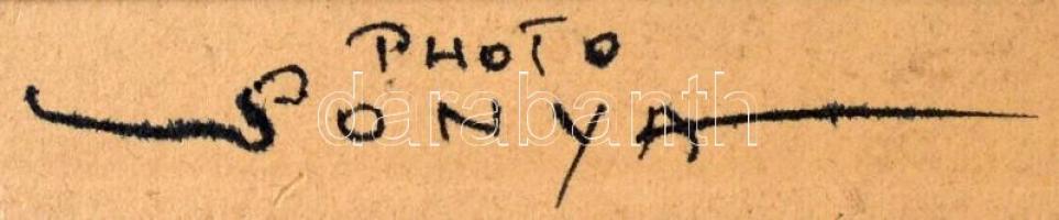 Gerőffy Elisabeth táncosnő művészi fotója, Színezett, jelzett Sonya fotó 24x17 cm