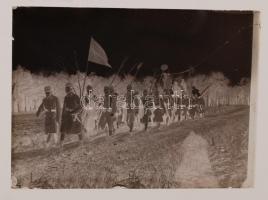 cca 1925 Katonákról készült 7 db üveglemez negatív, 4,5x6 cm és 6x9 cm / cca 1925 Soldiers, 7 photo ...
