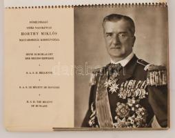1940 Honvéd naptár. Asztali naptár kb. 60 jó minőségű illusztrációval (bevonulások, főtisztek kitünt...