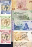 Kirgizisztán 1993. 1T,10T,50T + 1994. 1S,5S,10S,20S + 1999. 1S T:I