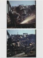 1969 Budapest, Fémhulladék újrahasznosításra előkészítve, a MÉH központi vasúti telepén készült 8 db...