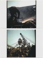 1969 Budapest, Fémhulladék újrahasznosításra előkészítve, a MÉH központi vasúti telepén készült 8 db...