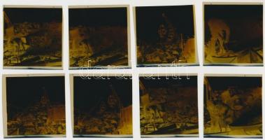 1969 Budapest, Fémhulladék újrahasznosításra előkészítve, a MÉH központi vasúti telepén készült 8 db...