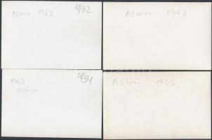 1963-1967 Budapest, Astoria aluljáró és metró állomás építése előtt és alatt, 13 db vintage, datált ...