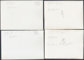 1963-1967 Budapest, Astoria aluljáró és metró állomás építése előtt és alatt, 13 db vintage, datált ...