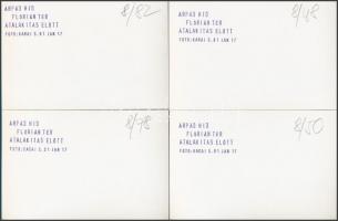 1981 Budapest, az Árpád híd és a Flórián tér átalakítás előtt, 19 db feliratozott vintage fotó, Kara...