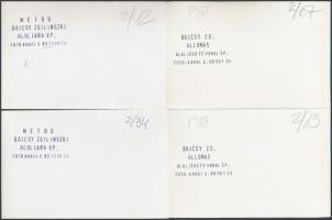 1982-1988 Budapest, Újpest, Bajcsy-Zsilinszky úti aluljáró építése előtti és alatti állapotok, 30 db...