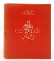 Alexander Petőfi: Der Fährmann - Die Burg der Schrecken. Mit Originallithographien von Edmund von Márffy / Márffy Ödön eredeti kőrajzaival. Bp. 1920. Amicus. 56 l. 6 t. A kiadást Reiter László rendezte. A kötést tervezte Márffy Ödön. 200 számozott példányból a 161. számú, kézzel számozott példány. Márffy Ödön aláírásával! Kiadói vászonkötésben, a kötéstáblán aranyozott címképpel. Gerinc kopott. Német kiadás árverésen még nem szerepelt! / With 6 original lithos of Edmund Marffy. Hand numbered, signed by Márffy. In linen binding, spine somewhat damaged.