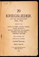 1915 Kriegslieder Wien, Prag. 1915. Schulbücher  Verlag. 28p. / Katonadalok az I. világháborúból