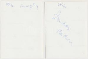 cca 1969 Színész portrék aláírva - Verebes Károly, Tarsoly Elemér,Trokán Péter, Zsadon Andrea, Vereb...