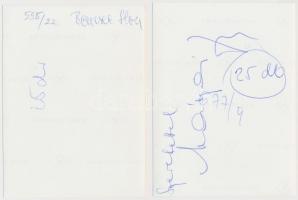 cca 1969 Színész portrék aláírva - Mikó István, Bencze Ilona, Szuhay Balázs, Mányai Zsuzsa, 4 db vin...