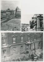 1965 Budapest, A Nemzeti Színház robbantása és bontása, 6 db vintage fotó, 7,5x9,5 cm és 13x18 cm között