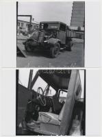 1966 Karambolos teherautó, 4 db korabeli negatívról készült mai nagyítás, 10x15 cm + hozzáadva a sza...