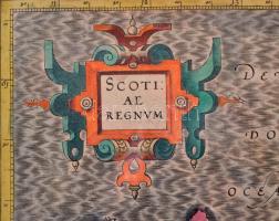 cca 1606 Gerhard Mercator (1512-1594) - (Hondius kiadása): Scotiae Regnum - Skócia térképe. Színezet...