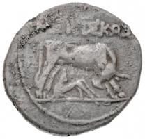 Illíria / Dürrachium Kr. e. 229-100. Meniszkosz és Dionüsziosz Drachma Ag (3,13g) T:2-  Illyria / Dyrrachium 229-100. BC Meniskos and Dionysios Drachm Ag (3,13g) C:VF