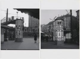 1971 Budapest, Moszkva téri lépcső, 3 db korabeli negatívról készült mai nagyítás, 15x10 cm