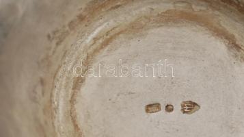 Ezüst (Ag.) mini kupa,  Csodaszarvas legendája jelenettel, cizellált, jelzett, mesterjeggyel (ML), m...