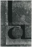 cca 1978 Zsigri Oszkár: Beton geometria, jelzés nélküli, vintage fotóművészeti alkotás a szerző hagyatékából, 20,5x30,5 cm / cca 1978 Oszkár Zsigri:  Geometry, without artist's stamp, 20,5x30,5 cm