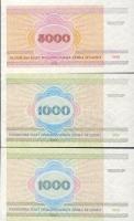Fehéroroszország 1998. 1000R (2x), 5000R T:I