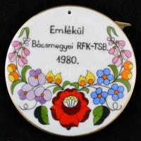 Kalocsai porcelán tárgyak (4db) , kézzel festett, jelzett, hibátlan,  m:6 cm 14×11 cm,