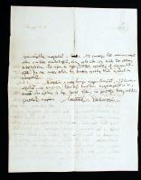 Benedek Elek ismeretlennek írt levele, "Kedves Anna" megszólítással, Elek nagyapó aláíráss...