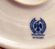 Hollóházi Jurcsák László által tervezett hamuzó, matricás, jelzett, hibátlan, d:12 cm