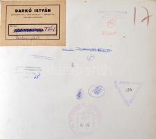 cca 1960 Darkó István: Tél Bakonybélen, ragasztott vintage fotómontázs, matricával jelzett, 40x30 cm