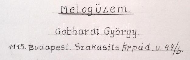 cca 1978 Gebhardt György (1910-1993): Melegüzem, feliratozott vintage fotóművészeti alkotás a szerző...