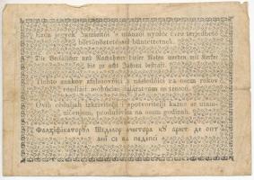 1849. 2Ft "Kincstári utalvány" komáromi kiadás, UL sorozat T:III kis szakadás, apró papírh...