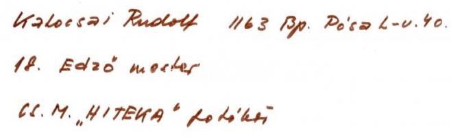 cca 1975 Kalocsai Rudolf: Edző mester, feliratozott vintage fotóművészeti alkotás, 40x25 cm