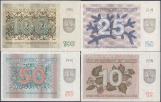 Litvánia 1991. 0.10T,0.20T (2x),0.50T,1T,3T,5T,10T,25T,50T,100T T:I