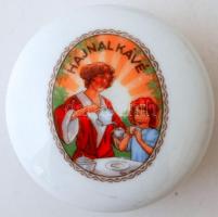 Hajnal kávé reklámos Victoria porcelán cukortartó / Coffe commercial on sugar container 14x7 cm