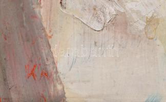 Kárpáti Éva (1936-): Női portré. Olaj, farost, jelzett, keretben 42×35  cm