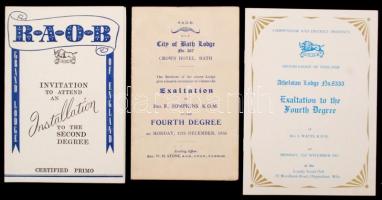 Nagy böröndnyi szabadkőművességgel kapcsolatos nyomtatvány. Nagyrészt háború utáni, de vannak benne ...