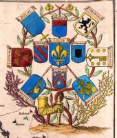 1634 Galloflandria in qua Castellinae. Willelm Blaeu (1571-1638) térképe Németalföldről, a népszerű ...