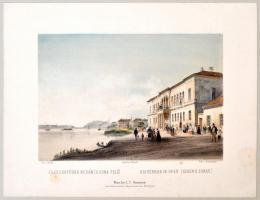 Rudolf Alt (1812-1905): Buda-Pest előadva Alt Rudolf által c. könyv 16 kőnyomatos városképe egyedi k...