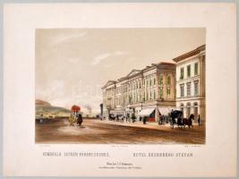 Rudolf Alt (1812-1905): Buda-Pest előadva Alt Rudolf által c. könyv 16 kőnyomatos városképe egyedi k...