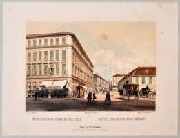 Rudolf Alt (1812-1905): Buda-Pest előadva Alt Rudolf által c. könyv 16 kőnyomatos városképe egyedi k...