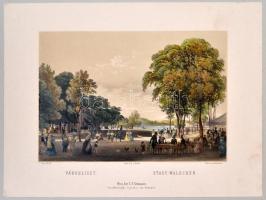 Rudolf Alt (1812-1905): Buda-Pest előadva Alt Rudolf által c. könyv 16 kőnyomatos városképe egyedi k...