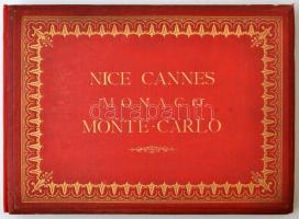 cca 1890 Nice, Cannes, Monaco, Monte Carlo. 19 db nagyméretű keménytáblás városképes fotót tartalmaz...