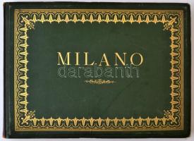 cca 1890 Milano és Padova 30 db nagyméretű keménytáblás városképes fotót tartalmazó fotó album, igén...