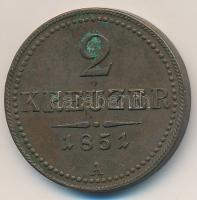 Ausztria 1851A 2kr Br T:1-,2 oxidáció Austria 1851A 2 Kreuzer Br C:AU,XF corrosion Krause KM#2189