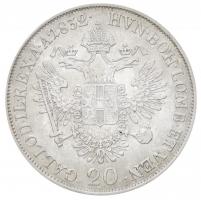 Ausztria 1832M 20kr Ag "I. Ferenc" Milánó (6,6g) T:2 / 
Austria 1832M 20 Kreuzer Ag &quot...