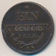 Ausztria 1816A 1kr Cu T:2 k., ph. Austria 1816A 1 Kreuzer Cu C:XF scratch, edge error Krause KM#2113