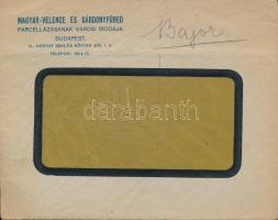 cca 1920-30 Magyar-Velence és Gárdonyfüred parcellázásának városi irodája boríték, 12x16cm
