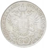 Ausztria 1826A 20kr Ag "I. Ferenc" Bécs (6,59g) T:2,2- / 
Austria 1826A 20 Kreuzer Ag &qu...