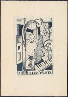 Olmedo Mezzoli (1908-1982): Ex Libris, Elda Botta. Rézkarc, papír, jelzett a karcon, 11×7 cm