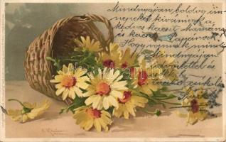 Blumenfülle Flowers, Meissner & Buch, Künstler Postcarten Serie No. 1286 litho, s: C. Klein