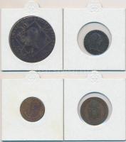 Ausztria 1807A 30kr Cu + 1812A 1/2kr Cu + 1816A 1/4kr Cu + 1826A 1/2kr T:2-3 kis ph.
Austria 1807A ...