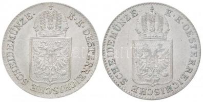 Ausztria 1848A 6kr Ag (2,25g) + 1849A 6kr Ag (1,92g) T:1-,2 / 
Austria 1848A 6 Kreuzer Ag (2,25g) +...
